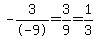 -3%2F-9=3%2F9=1%2F3