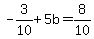 -3%2F10+%2B+5b+=+8%2F10