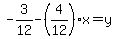 -3%2F12-%284%2F12%29x=y+