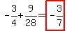 -3%2F4%2B9%2F28=highlight%28-3%2F7%29