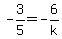 -3%2F5=-6%2Fk