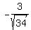 -3%2Fsqrt%2834%29
