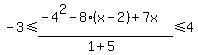 -3%3C=%28-4%5E2-8%28x-2%29%2B7x%29%2F%281%2B5%29%3C=4