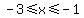 -3%3C=x%3C=-1