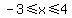 -3%3C=x%3C=4