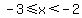 -3%3C=x%3C-2