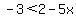 -3%3C2-5x