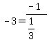 -3=%28-1%29%2F%281%2F3%29