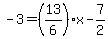 -3=%2813%2F6%29x-7%2F2