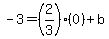 -3=%282%2F3%29%280%29%2Bb