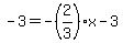 -3=-%282%2F3%29x-3