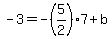 -3=-%285%2F2%297%2Bb