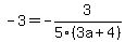 -3=-3%2F5%283a%2B4%29