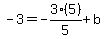 -3=-3%2F5%2A%285%29%2Bb