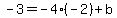 -3=-4%28-2%29%2Bb