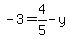 -3=4%2F5-y