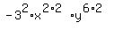 -3%5E2%2Ax%5E%282%2A2%29%2Ay%5E%286%2A2%29