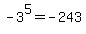 -3%5E5=-243