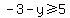 -3-y%3E=5