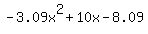 -3.09x%5E2%2B10x-8.09