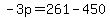 -3.0p=261-450