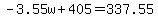 -3.55w%2B405=337.55