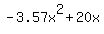 -3.57x%5E2+%2B+20x