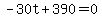 -30t%2B390=0