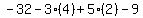 -32-3%284%29%2B5%282%29-9