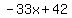 -33x%2B42