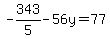-343%2F5-56y=77