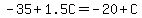 -35%2B1.5C=-20%2BC