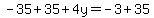 -35%2B35%2B4y=-3%2B35