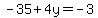 -35%2B4y=-3