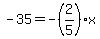 -35=-%282%2F5%29x