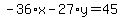 -36%2Ax-27%2Ay=45