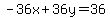 -36x%2B36y=36