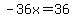 -36x=36