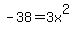 -38=3x%5E2