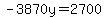 -3870y=2700