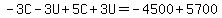 -3C-3U%2B5C%2B3U=-4500%2B5700