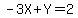 -3X%2BY=2