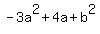 -3a%5E2+%2B+4a+%2B+b%5E2