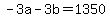 -3a+-3b+=+1350