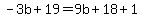 -3b%2B19=9b%2B18%2B1
