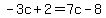 -3c%2B2=7c-8
