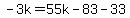 -3k=55k-83-33