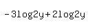 -3log%282y%29+%2B+2log%282y%29