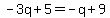 -3q%2B5=-q%2B9