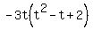 -3t%28t%5E2-t%2B2%29